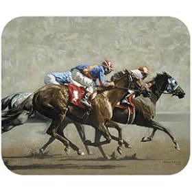 Horse Racing Horse Race Longshot Dog Puppy Mouse Pad MousePad