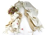 Elegant New Tan Wool Silk Pashmina Shawl Scarf Wrap(Great Gift Idea)