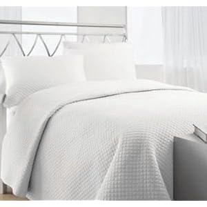 Soho Hotel White Cotton Quilt Diamond Bedding Set King