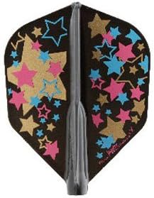 #2581 Cosmo Fit Flight Dart Flights - Juggler Queen - Black Star - LIMITED EDITION - Shape