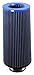 S&B 8ply Power Stack Air Filter - Blue Metal Cap, 4.00" Inlet, 10.00" Length, Blue Element