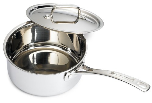 Gourmet Standard Proffessional Series Stainless Tri-Ply 2 Quart Sauce Pan with Lid - AS11107