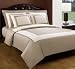 Hotel Collection 10 Pc Egyptian Cotton Down Alternative Bed in a Bag Beige/Ivory Cal King Size