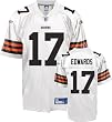 Men`s Cleveland Browns #17 Braylon Edwards Road Replica Jersey
