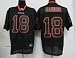 Denver Broncos Jersey#18 Peyton Manning Black Champs Tackle Twill Football Authentic Jerseys 52