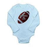 Artsmith, Inc. Long Sleeve Infant Bodysuit Football Equals Life - Sky Blue, 18 to 24 Months