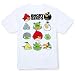 Angry Birds Charter Line Up Mens Shirt (Medium, White)