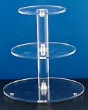 3 Tier 5mm Thick Maypole Cupcake Wedding Fairy Cup Cake Display Stand by Classikool®
