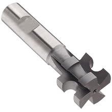 Niagara Cutter CCS150 Concave Radius Shank Type Cutter, High Speed Steel, Uncoated (Bright), Weldon Shank, 1-1/2" Cutter Diameter, 4 Flutes, 3/8" Radius, 1.188" Width