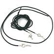3 Add A Bead Black Rubber Necklace Beading Cord 18"