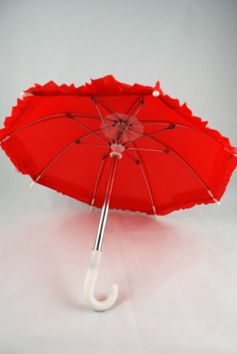 Red Doll Umbrella for 18 Inch Dolls Including the American Girl Line