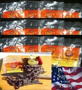 Beef Jerky & Turkey Jerky Sampler By Dad's Jerky Includes 9 - 4oz. Bags, That's Over 2... by Dried Beef