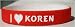 I Love Koren Custom Wristband