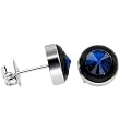 9mm Bezel September Birthstone Stud Earrings