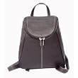 Chocolate Piel Leather U-Zip Flap Backpack
