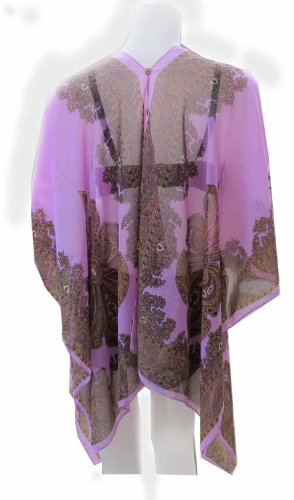 "ClickThai" !!! FREE SIZE SEXY PONCHO SEASIDE CHIFFON SOFT BEACH DRESS SWIMWEAR COVER UP FASHION BEACH DRESS