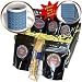 Florene Holiday Graphic - Blue Green and White Candles - Coffee Gift Baskets - Coffee Gift Basket