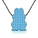 Siliconies Froggy Pendant - Silicone Necklace (Teething/Nursing/Sensory) (Blue)