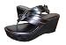 Coach Harley Womens 3" Wedge Sandal Shoes Metallic Gunmetal 8