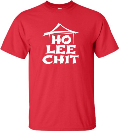 X-Large Red Adult Ho Lee Chit Holy Shit Funny T-Shirt