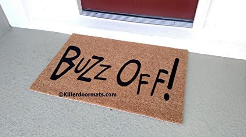 Buzz Off! Custom Doormat, Size Large by Killer Doormats
