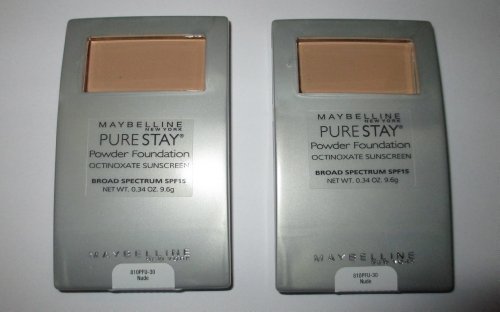 2 Pack Bundle Maybelline Pure Stay Powder Foundation Purestay Nude #30