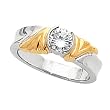 14K Two-Tone Gold Diamond Engagement Ring - 0.50 Ct.