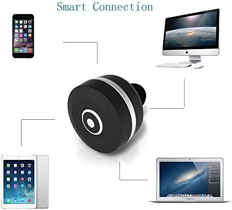 [New Release]VersionTech Mini Bluetooth Wireless Stereo Handsfree In Ear Headphones Headsets Earbuds Earphones with Microphone Noise Cancelling for Music and Talk compatible with Apple iPhone 6 6 plus 5S iPod iPad MacBook Air Samsung Galaxy S5 S4 Note 4 3 HTC One M8 M7 Desire816 Sony Xperia Z3 Z2 Google Nexus 6 5 9 and other Buletooth enable devices(Black &amp; Silver)