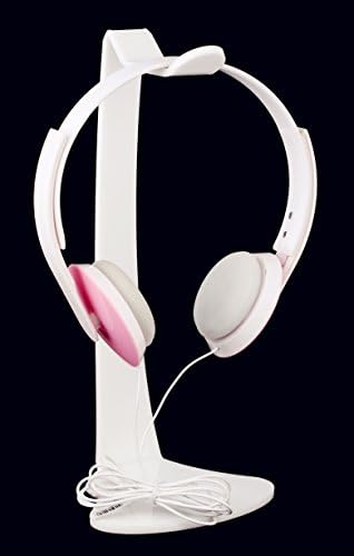 PWOW® New Snow White Compact PMMA Headphone/Headset Showing Stand