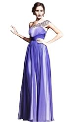 Maternity Chiffon/Taffeta/Tulle Beaded Crystals Lace Crystal Applique One Shoulder Evening Dress 