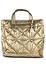 Women's Divide-It Star Gold Leather Dual Handle Satchel M: Star Gold Satchel