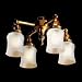 All Products : KG99 - Casablanca Fans - Exclusive for 19th Century - Four-light fixture with Vianne silk-screened glass -