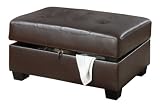 cocktail ottoman in Dark Brown Bonded Leather Match