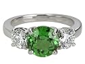 Platinum Tsavorite Garnet and Diamond Ring, (2.36 cttw tsavorite garnet, 1.06 cttw diamonds), Size 6