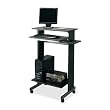 Buddy Products Euroflex Standup Fixed Height Workstation, 19.625 x  44.25 x 29.5 Inches, Charcoal and Silver (6438-36)