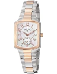 Philip Stein Womens 21TRG-FW-SSTRG Classic Two-Tone Rose Gold Plated Two-Tone Rose Gold Bracelet Watch