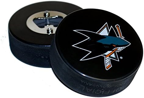 EBINGERS PLACE San Jose Sharks Basic Logo Hockey NHL Puck Bottle Opener