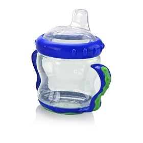 Nuby 2 Handle Cup with Spout, Colors May Vary, 7 Ounce