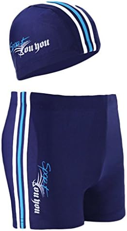 WenVen Mens Swim Suit Shorts,Blue M
