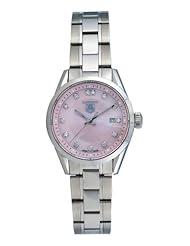 TAG Heuer Womens WV1417.BA0793 Carrera Diamond Pink Mother-of-Pearl Dial Watch