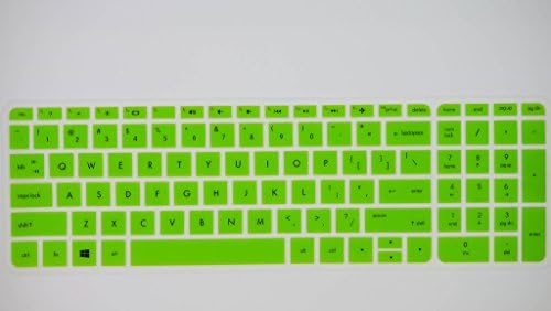 HYAIT 1Pcs Colorful Silicone Keyboard Protector Skin Cover for HP Pavilion P15(NEW VERSION),15G,15Q,15ac043TX/ac042tx/ac073TX/ab006tx/ab010tx/ab065tx/ab093tx SEMI-GREEN