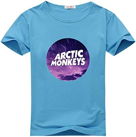 DanielSanta Womens Arctic Monkeys Band Sky Blue T-shirts Size XL