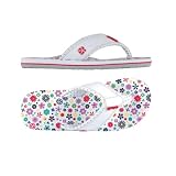 Animal Womens Flip Flops Sandals – AOP Swish White Multi Flower