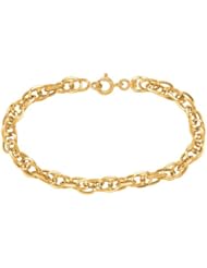 BRI Jewelry 14K 7.50" Yellow Gold Shiny Euro Link Bracelet with Spring Ring Clasp