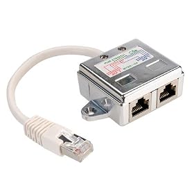 Cat5e Network Port Splitter/Economizer, UTP, One Pair