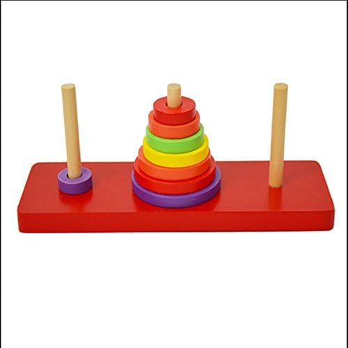 Supremaimer Wooden Tower of Hanoi for Children Souptoys