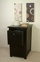 Dark Wood Two Drawer Filing Cabinet