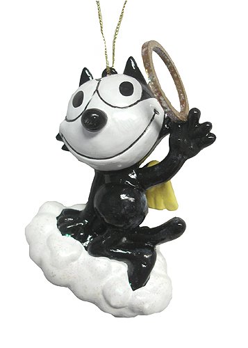 4" Felix The Cat Being An Angel Christmas Ornament #FX0100