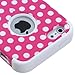 MYBAT IPHONE5HPCTUFFIM009NP Premium TUFF Case for iPhone 5 - 1 Pack - Retail Packaging - Dots(Pink/White)