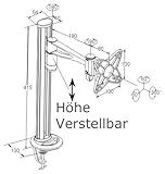 LCD TFT Monitor Tischhalterung Monitorhalterung Schwenkarm T2
